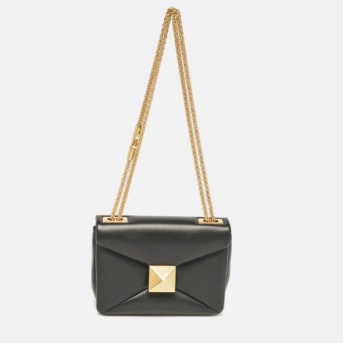 Valentino Black Leather One Stud Chain Shoulder Bag - Valentino - Modalova