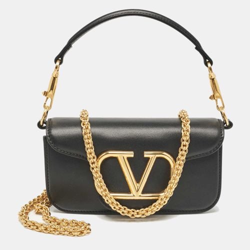 Valentino Black Leather Small Loco Shoulder Bag - Valentino - Modalova