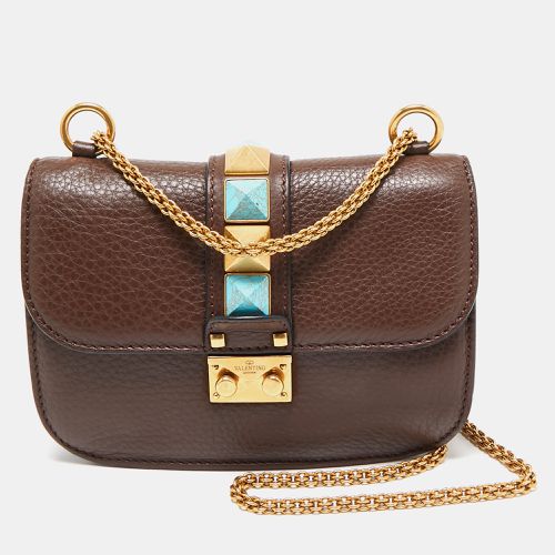 Leather Small Rolling Rockstud Glam Lock Flap Bag - Valentino - Modalova