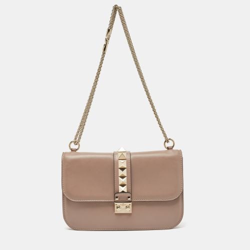 Leather Medium Glam Lock Chain Shoulder Bag - Valentino - Modalova