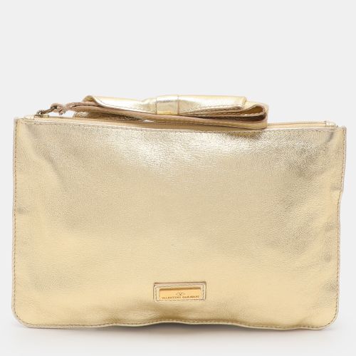 Leather Wristlet Clutch - Valentino - Modalova