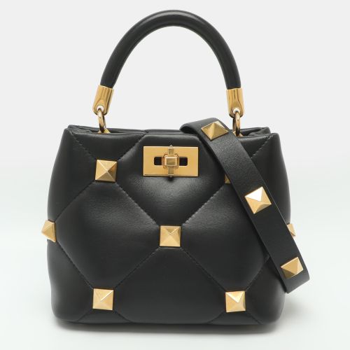 Roman Small Stud Quilted Leather Top Handle Bag - Valentino - Modalova