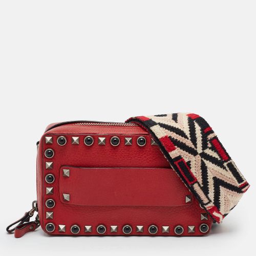 Rolling Rockstud Leather Camera Bag - Valentino - Modalova