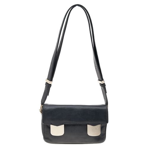 Valentino Black Leather Flap Shoulder Bag - Valentino - Modalova