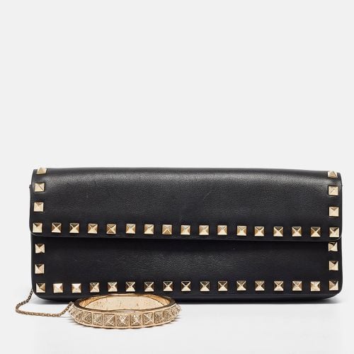 Valentino Black Leather Rockstud Bangle Clutch - Valentino - Modalova