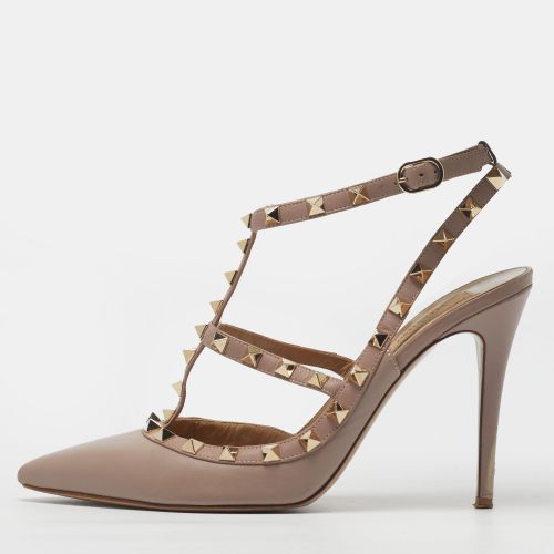 Rockstud Size 40 Leather Slingback Pumps - Valentino - Modalova
