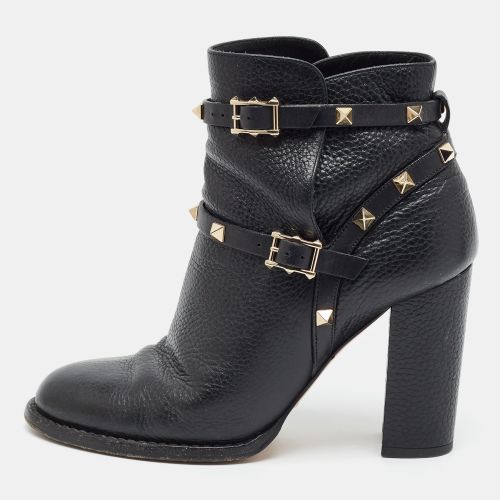 Rockstud Size 37 Leather Ankle Length Boots - Valentino - Modalova