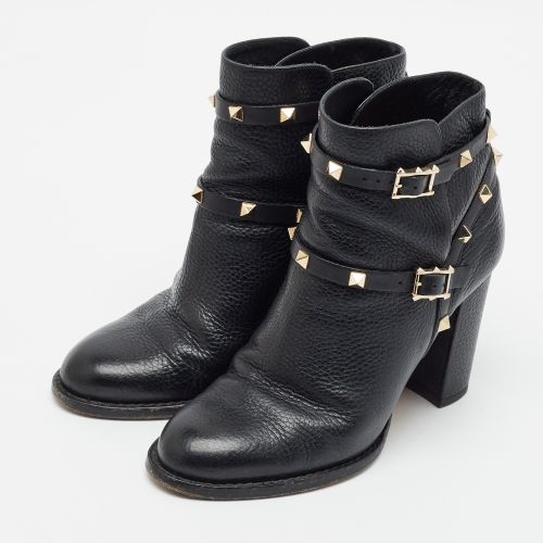 Rockstud Size 37 Leather Ankle Length Boots - Valentino - Modalova