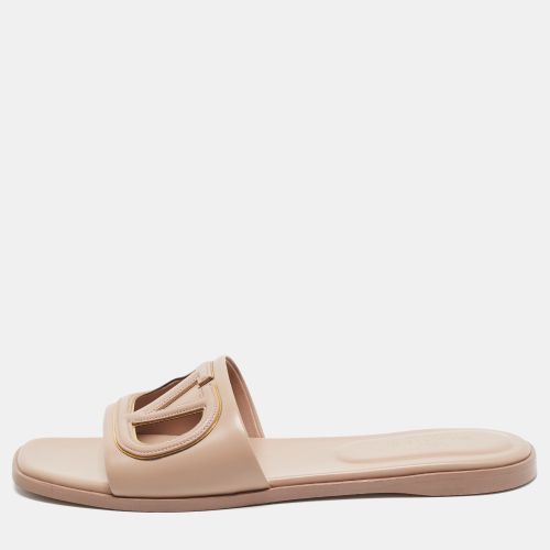 VLogo Size 38 Leather Flat Slides - Valentino - Modalova