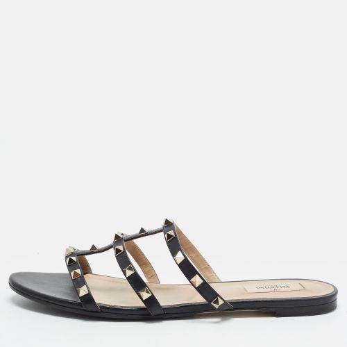 Rockstud Size 42 Leather Flat Slides - Valentino - Modalova