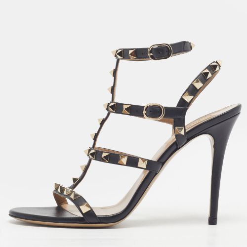 Rockstud Size 38.5 Leather Ankle Strap Sandals - Valentino - Modalova