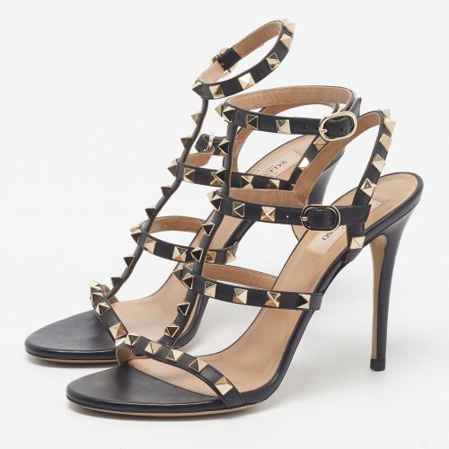 Rockstud Size 38.5 Leather Ankle Strap Sandals - Valentino - Modalova