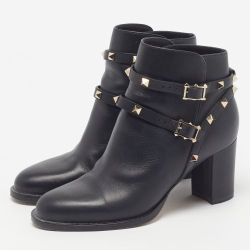 Rockstud Size 37 Leather Ankle Boots - Valentino - Modalova