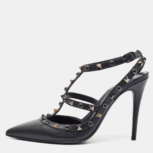 Rockstud Size 39 Leather Ankle Strap Pumps - Valentino - Modalova