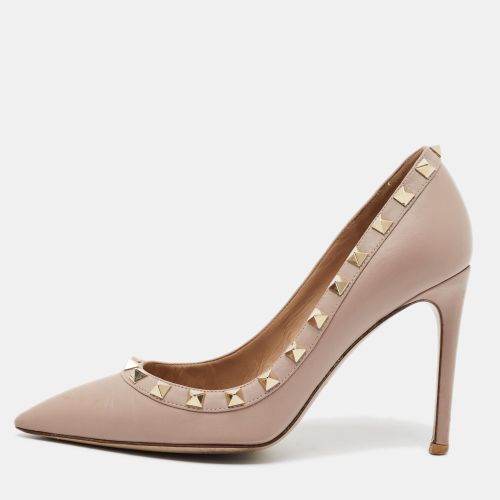 Rockstud Size 35 Leather Pointed Toe Pumps - Valentino - Modalova
