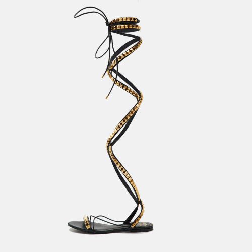 No Limit Rockstud Size 36 Leather Gladiator Flat Sandals - Valentino - Modalova