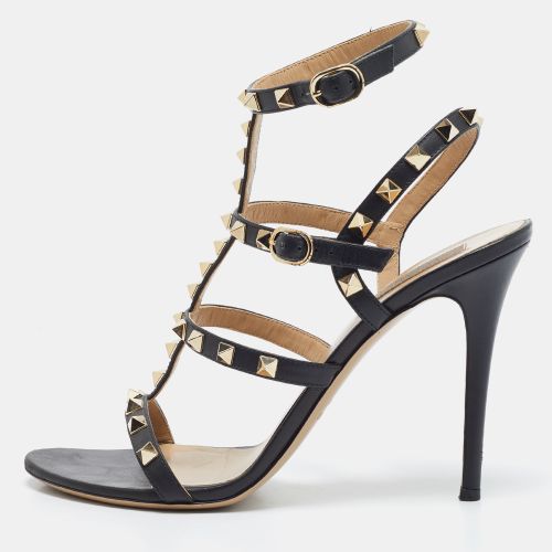 Rockstud Size 40 Leather Ankle Strap Sandals - Valentino - Modalova