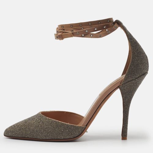 Size 40 Glitter D'orsay Ankle Strap Pumps - Valentino - Modalova