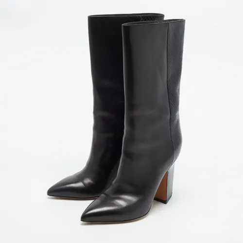 Size 37 Leather and Python Leather Mid Calf Boots - Valentino - Modalova