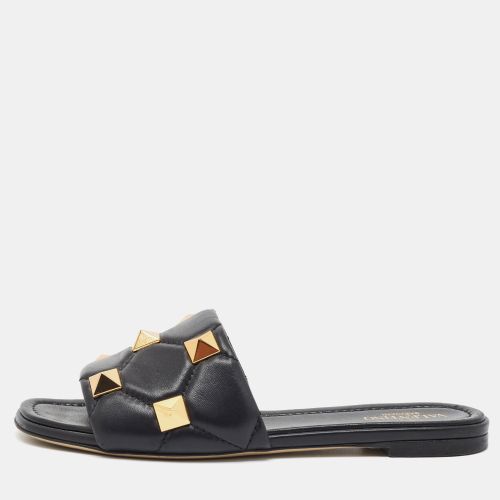 Roman Stud Size 37.5 Leather Flat Slides - Valentino - Modalova