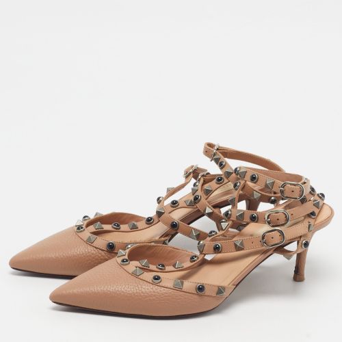 Rolling Rockstud Size 39.5 Leather Pumps - Valentino - Modalova