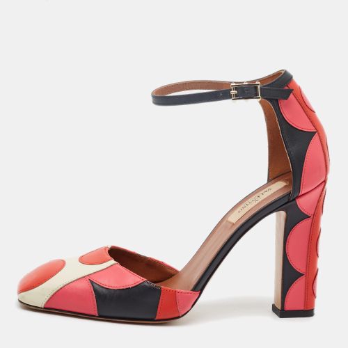 Size 38 Polka Dot Leather Ankle Strap Pumps - Valentino - Modalova