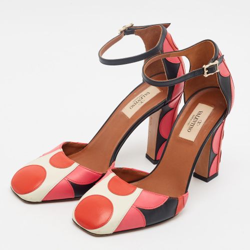 Size 38 Polka Dot Leather Ankle Strap Pumps - Valentino - Modalova