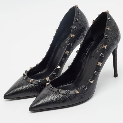Rolling Rockstud Size 38.5 Leather Pumps - Valentino - Modalova