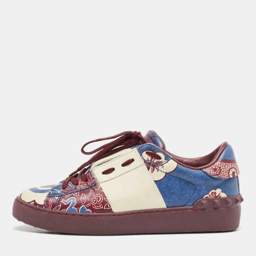 Valentino Multicolor Floral Printed Leather Low Top Sneakers Size 36.5 - Valentino - Modalova