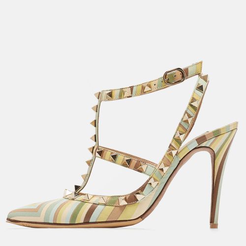 Valentino Multicolor Leather Rockstud Strappy Pointed Toe Pumps Size 36.5 - Valentino - Modalova