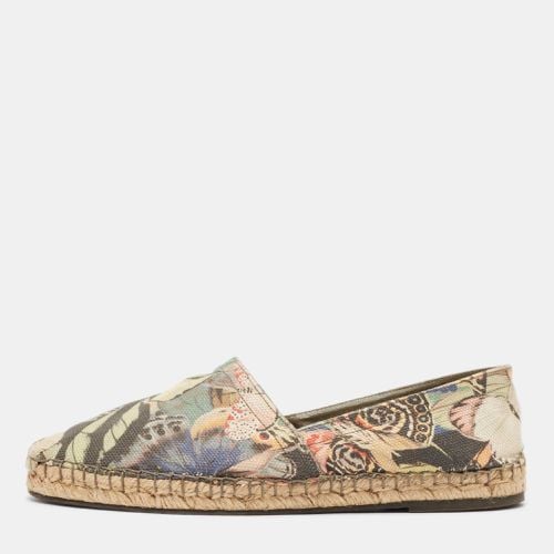 Valentino Multicolor Butterfly Print Canvas Espadrille Flats Size 39 - Valentino - Modalova