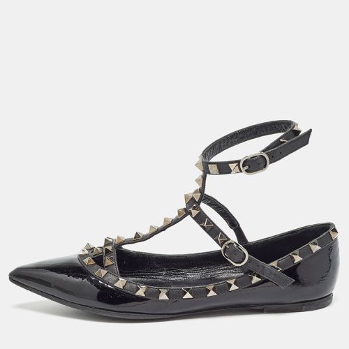 Valentino Black Patent and Leather Rockstud Ballet Flats Size 36.5 - Valentino - Modalova