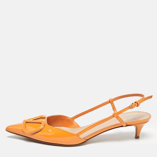 Valentino Orange Patent Escape V logo Pumps Size 37 - Valentino - Modalova