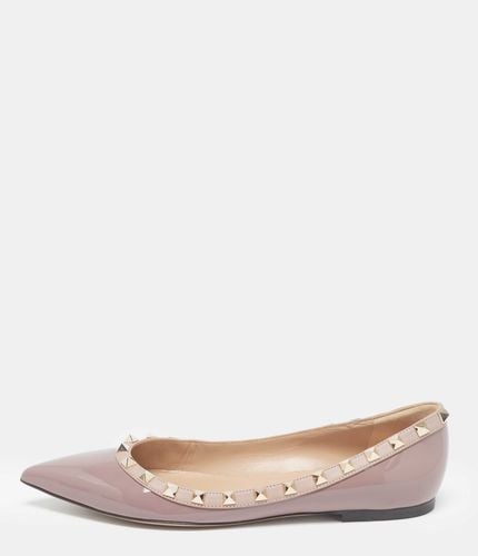 Valentino Pink Patent Leather Rockstud Ballet Flats Size 38 - Valentino - Modalova