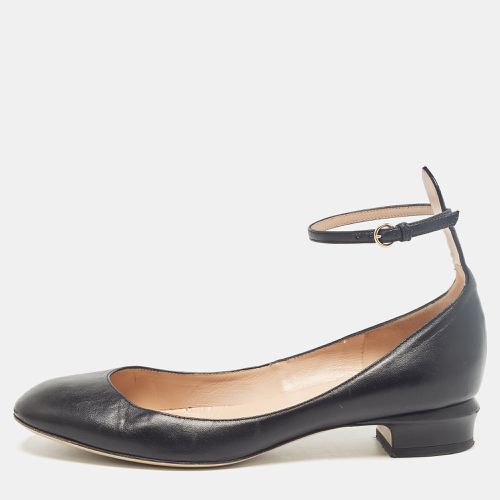 Valentino Black Leather Tango Ballet Flats Size 38 - Valentino - Modalova