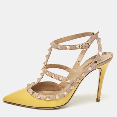 Valentino Yellow/Beige Leather Rockstud Pumps Size 39 - Valentino - Modalova