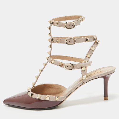 Patent Leather Rockstud Ankle Strap Pumps Size 40 - Valentino - Modalova