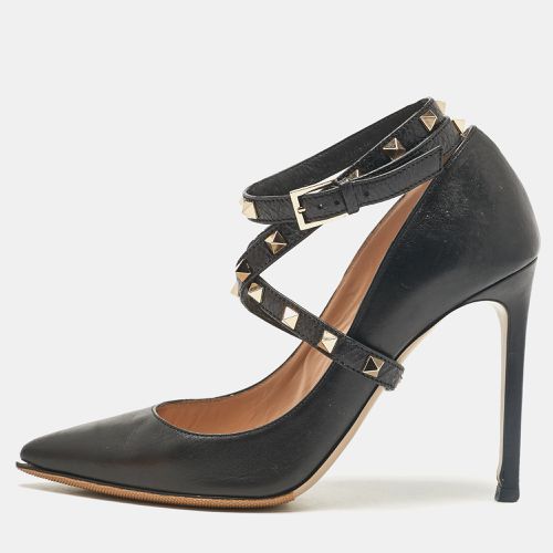 Valentino Black Leather Rockstud Wrap Pumps Size 40 - Valentino - Modalova