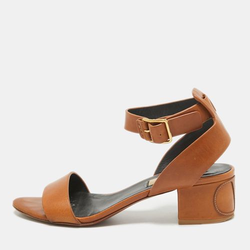 Valentino Tan Leather Ankle Strap Sandals Size 37 - Valentino - Modalova