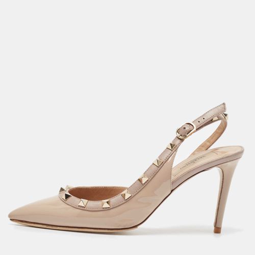 Valentino Dusty Pink Patent Leather Rockstud D'orsay Slingback Pumps Size 37 - Valentino - Modalova