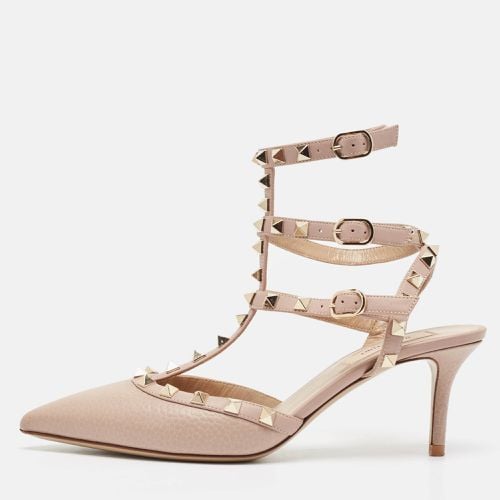 Valentino Dusty Pink Leather Rockstud Ankle Strap Pumps Size 38 - Valentino - Modalova