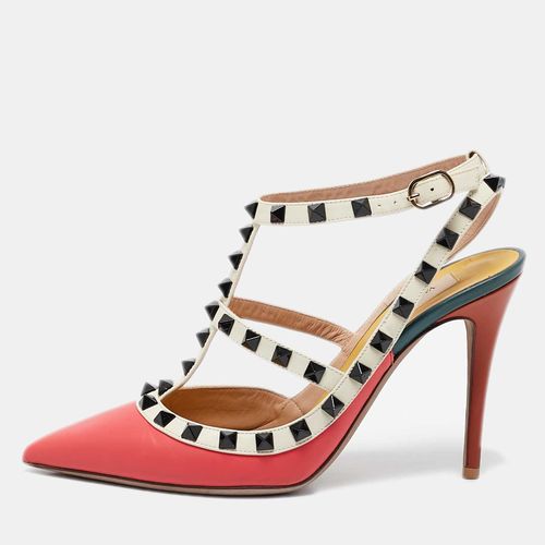 Valentino Multicolor Leather Rockstud Ankle Strap Pumps Size 37.5 - Valentino - Modalova