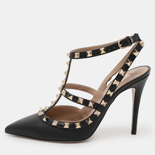 Valentino Black Leather Rockstud Pumps Size 37 - Valentino - Modalova