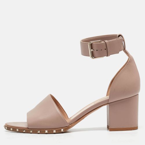 Valentino Beige Leather Ankle Strap Sandals Size 39 - Valentino - Modalova