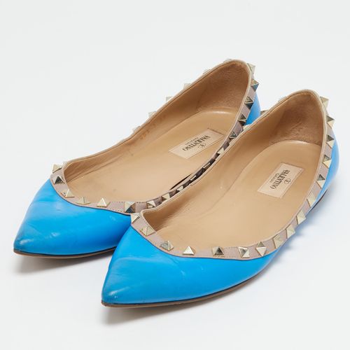 Leather Rockstud Ballet Flats Size 39 - Valentino - Modalova