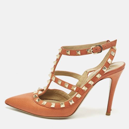 Rockstud Size 36.5 Leather Ankle Strap Pumps - Valentino - Modalova