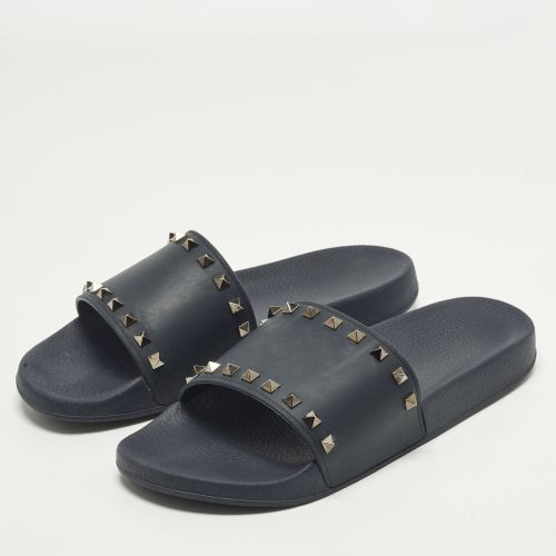 Rockstud Size 44 Rubber Flat Sandals - Valentino - Modalova