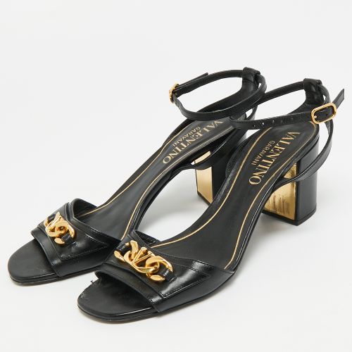 VLogo Size 38.5 Leather Ankle Strap Sandals - Valentino - Modalova