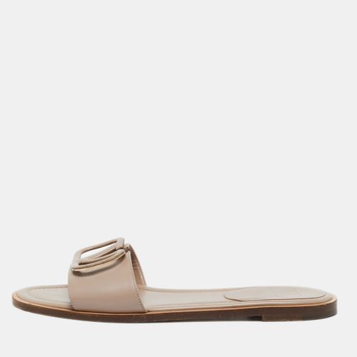 VLogo Size 36 Leather Flat Sandals - Valentino - Modalova