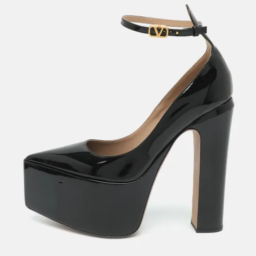 Tan-Go Size 37 Patent Leather Platform Pumps - Valentino - Modalova